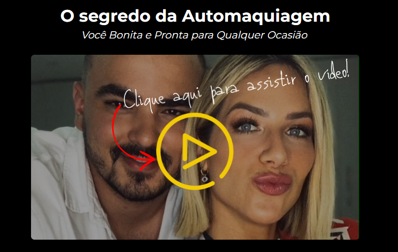 Video sobre o curso de auto maquiagem com Lucas Vieira